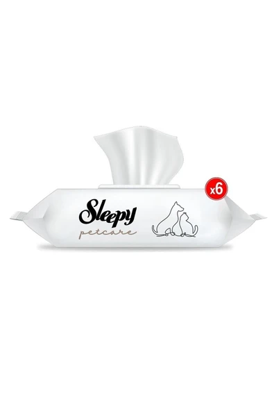 Sleepy Petcare Evcil Hayvan Islak Havlusu 6x60(360 Yaprak) ürün görseli