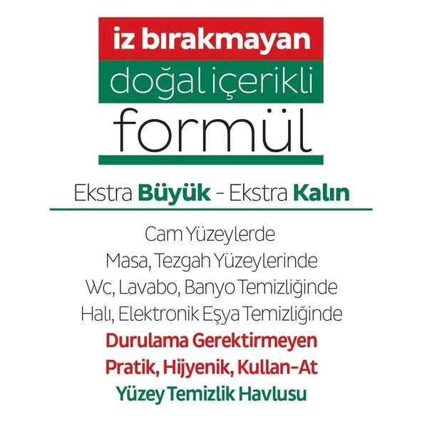 Sleepy Easy Clean Yüzey Temizlik Havlusu 100' Lü (2ADET) - Resim 2