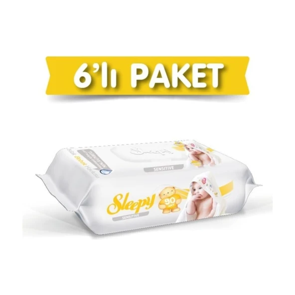 Sleepy Sensitive Islak Havlu 6'lı Paket 540 Yaprak ürün görseli