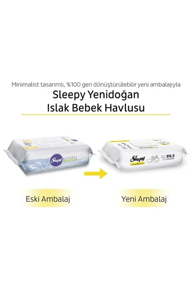 Sleepy Yenidoğan Islak Bebek Havlusu 24 x 40 Lı 960 Yaprak - 6