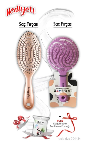 Nascita Üç Boyutlu Oval Saç Fırçası Pembe ürün görseli