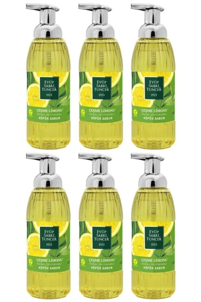 Eyüp Sabri Tuncer Zeytinyağlı Çeşme Limon Köpük Sabun 500ml X 6 Adet