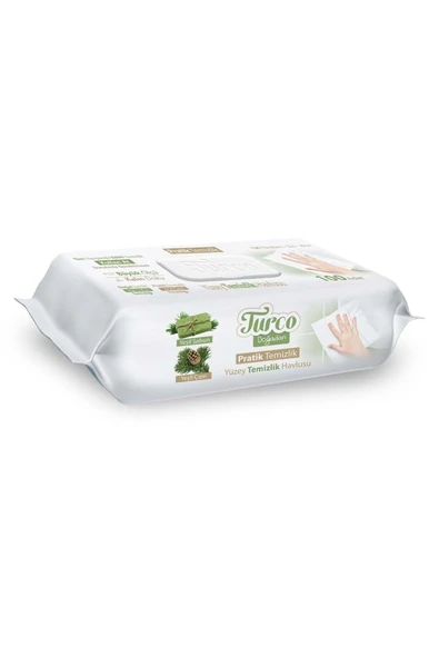 Baby Turco Pratik Yüzey Temizlik Havlusu Yeşil Sabun/Yeşil Çam 100x(4 Lü Set) 400 Yaprak - Resim 3