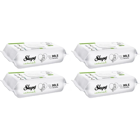 Sleepy Islak Havlu Mendil 90 Yaprak Natural Yenidoğan 4 Lü 360 Yaprak ürün görseli