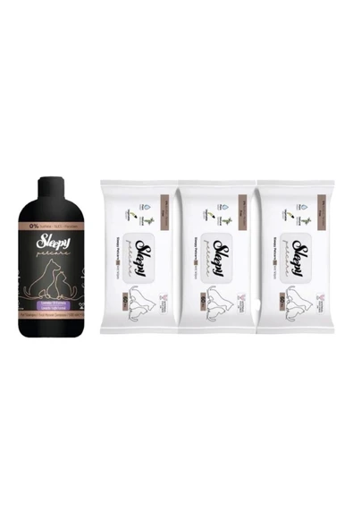 Sleepy Lavanta Yağlı Evcil Hayvan Şampuanı 500 ml+Temizleme Mendili 3 Adet 180 Yaprak ürün görseli