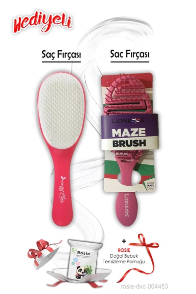 Nascita Üç Boyutlu Oval Saç Fırçası Pembe ürün görseli