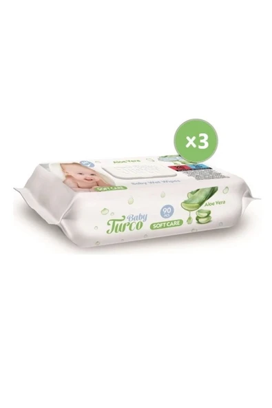 Baby Turco Softcare Aloe Vera Islak Bebek Havlusu 3 X 90 Yaprak - 2