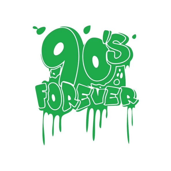 90's Forever Araba Sticker 17x17 Cm Yeşil