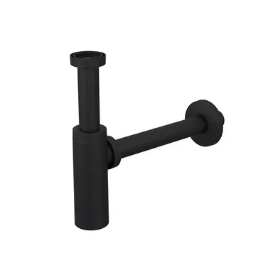 MOON AYARLANABİLEN LAVABO SİFONU MAT SİYAH 200/250 MM