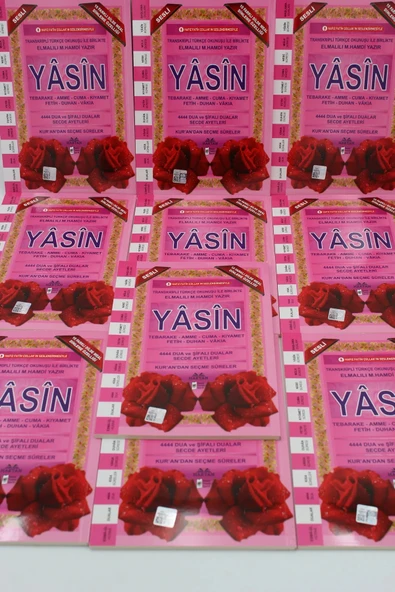 Ekonomik Hediyelik 10 Adet Yasin-i Şerif Pembe Renk 80 Shf. Orta Boy(17x24cm) QR Kod/Meal/Arapça - Resim 2