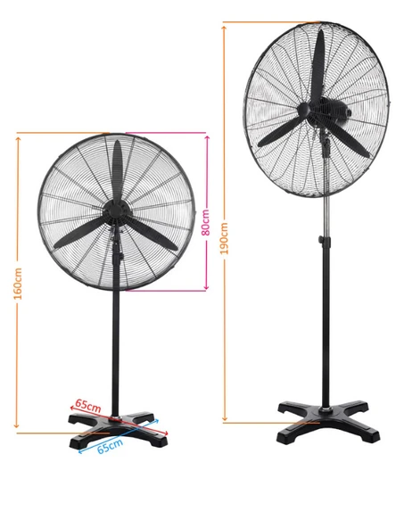Ventus 30" İnc (75 cm) Sanayi Tipi Ayaklı Vantilatör 200W Güç Uzaktan Kumandalı Yüksek Performanslı Fan - 2