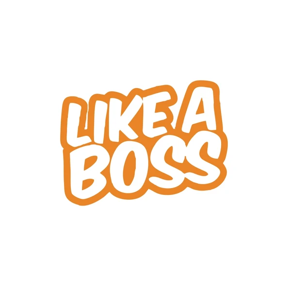 Like a Boss Araba Stickeri 17x17 Cm Turuncu