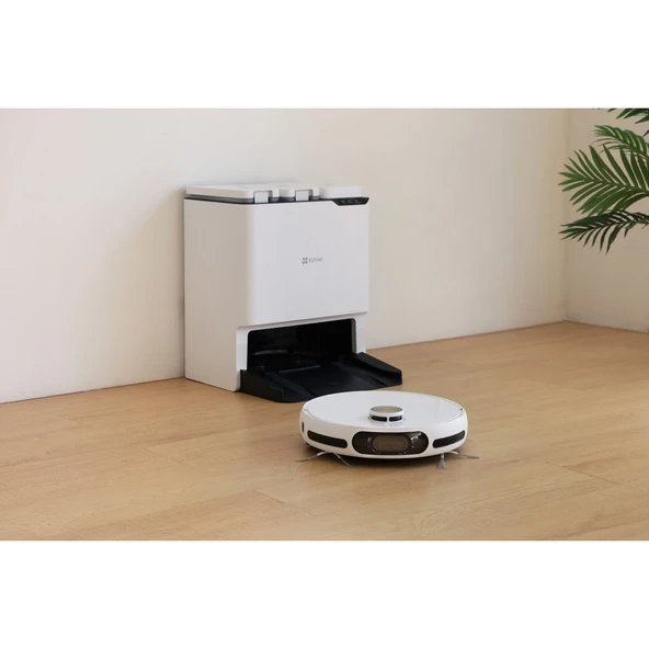 Ezviz RS20 Max Robot Süpürge, Hepsibirarada, Kendi Kendine Temizleme, 13000PA, Kameralı Devriye, Iki Yönlü Konuşma, Anti-Fırça Dolaşma, Kamera ve Lds Navigasyon, Sıcak Su 60°c, Otomatik Boşaltma - 8