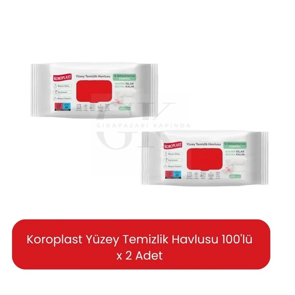 Koroplast Yüzey Temizlik Havlusu 100'LÜ x 2ADET