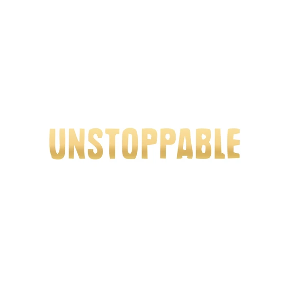 Unstoppable Araba Sticker 17x17 Cm Gold
