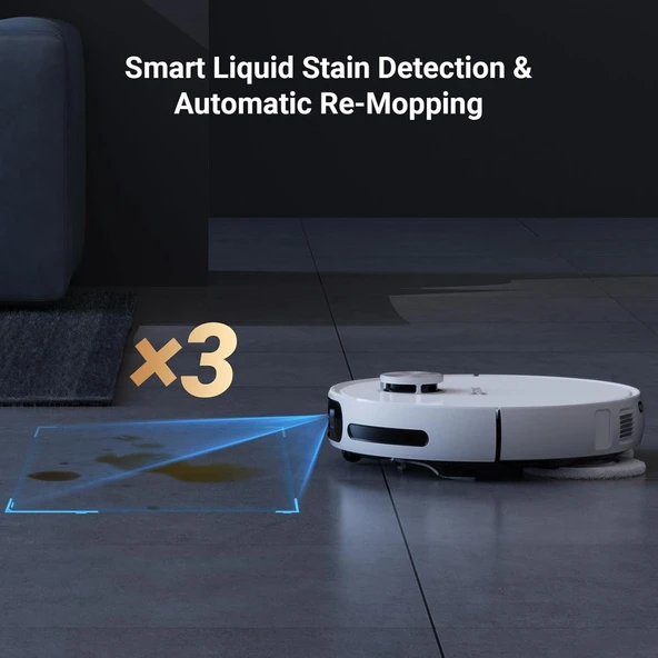 Ezviz RS20 Max Robot Süpürge, Hepsibirarada, Kendi Kendine Temizleme, 13000PA, Kameralı Devriye, Iki Yönlü Konuşma, Anti-Fırça Dolaşma, Kamera ve Lds Navigasyon, Sıcak Su 60°c, Otomatik Boşaltma - 4