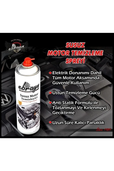 Ebrayn Susuz Motor Yıkama Ve Temizleme Spreyi Aerosol 500ml