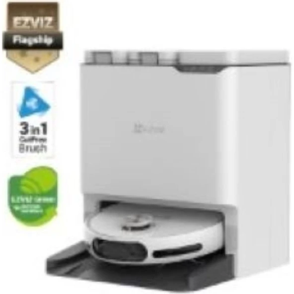 Ezviz RS20 Max Robot Süpürge, Hepsibirarada, Kendi Kendine Temizleme, 13000PA, Kameralı Devriye, Iki Yönlü Konuşma, Anti-Fırça Dolaşma, Kamera ve Lds Navigasyon, Sıcak Su 60°c, Otomatik Boşaltma - 6