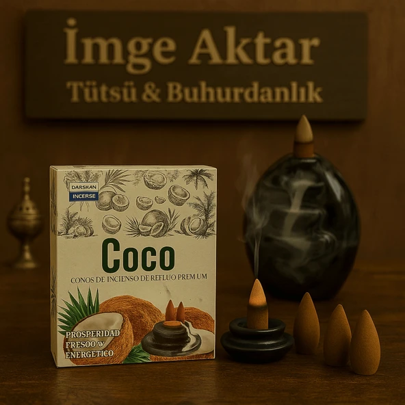 Darshan İncense Coconat Geri Akış Tütsü 10 Adet