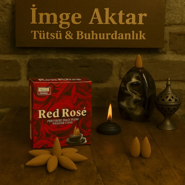 Darshan İncense Red Rose Geri Akış Tütsü 10 Adet ürün görseli