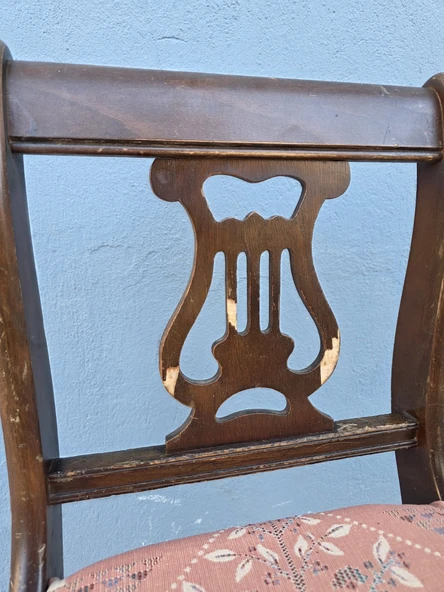 Vintage Masif Ahşap Yemek Sandalye (1 Adet) AC02 - 3