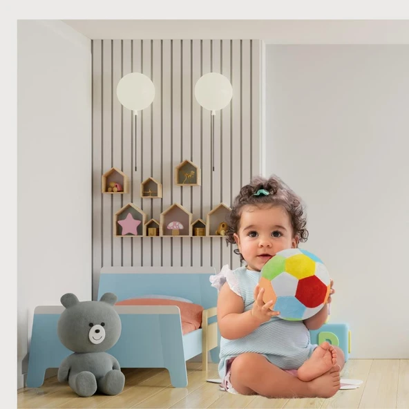 Halley Çıngıraklı Renkli Peluş Top 20 Cm. - 2