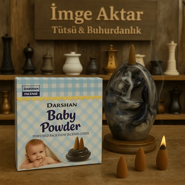 Darshan İncense Baby Powder Geri Akış Tütsü 10 Adet