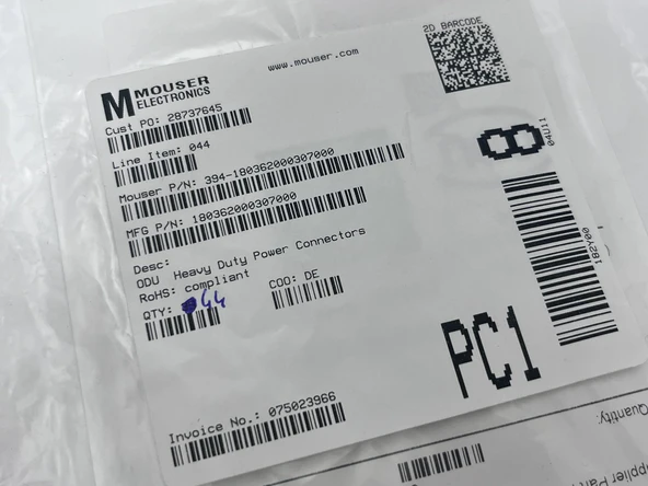 Odu 180362000307000 Ağır Hizmet Güç Konnektörü 44 Adet - Resim 3