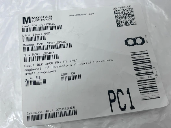 Amphenol RF 122487 TNC Dişi Konnektörü 1 Adet - Resim 3