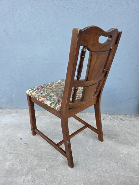 Vintage Masif Ahşap Yemek Sandalye (1 Adet) AC03 - 6
