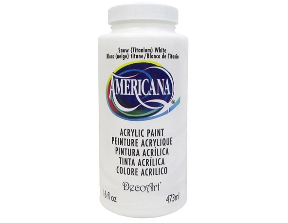 Decoart Americana Snow White Beyaz Akrilik Boya 16oz DA01
