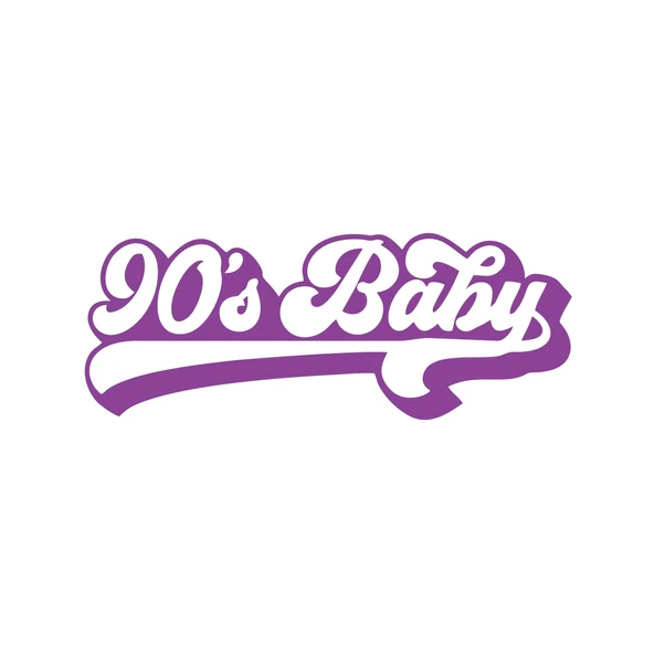 90's Baby Araba Sticker 17x17 Cm Mor