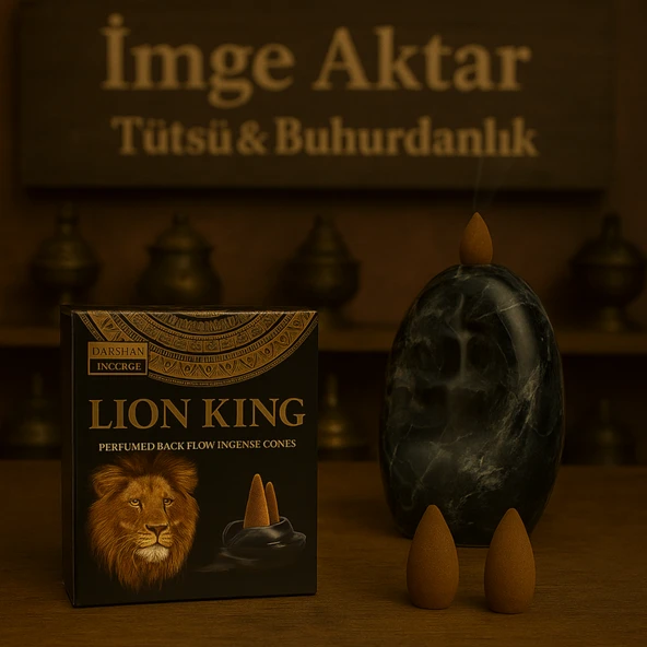 Darshan İncense Lion King Geri Akış Tütsü 10 Adet ürün görseli