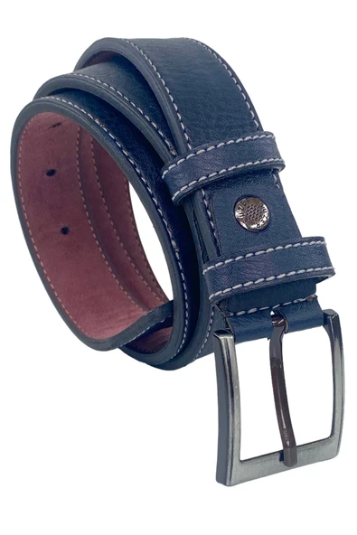 Lacivert Çocuk Boy Suni Deri 3 cm.lik Klasik Kemer - XD-G5 ürün görseli