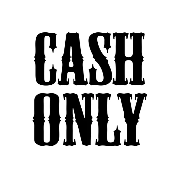 Cash Only Araba Sticker 17x17 Cm Siyah - 1