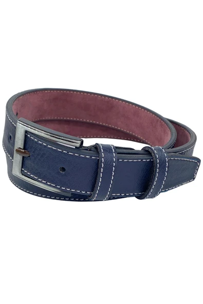 Lacivert Çocuk Boy Suni Deri 3 cm.lik Klasik Kemer - XD-G5 - Resim 3