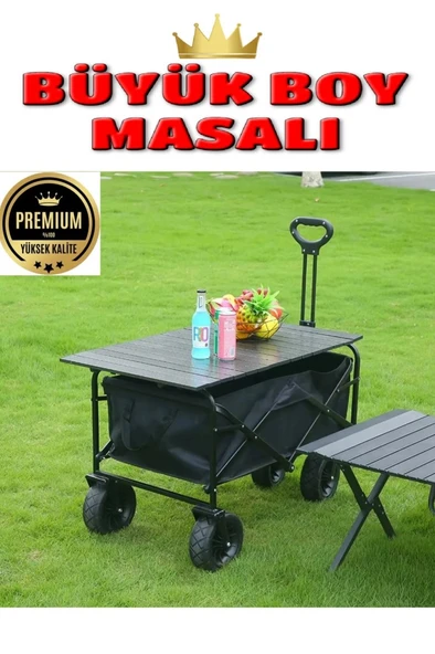 Büyük Boy Masalı Çok Amaçlı Katlanır Kamp Piknik Tatil Sahil El Arabası VD36M