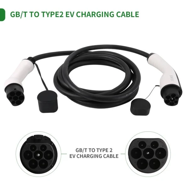 GB/T - Type 2 EV Şarj Adaptör Kablosu 7,2kW 5 Metre - 2