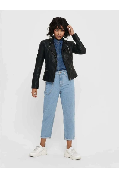 ONLY Onlfreya Faux Leather Biker Otw Noos Kadın Ceket
