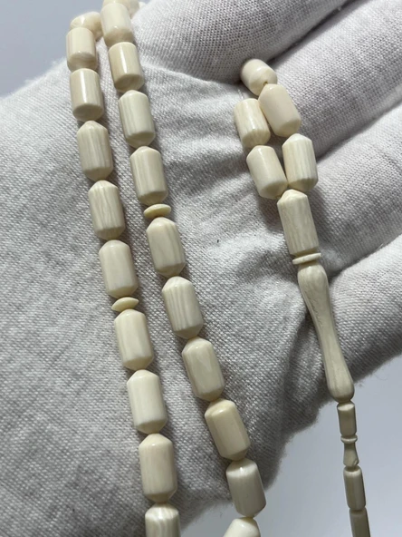 Kesme Fildişi Tesbih 11,79 Gram - Koleksiyonluk Fil Dişi Tespih - Resim 2