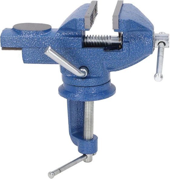 Masa Mengenesi 50 mm Mobilya Tezgah Dönerli Tabla Taban Metal Döküm İşkence Kıskaç Mini Ahşap Kanca - 9