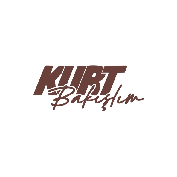 Kurt Bakışlım Araba Sticker 17x17 Cm Kahverengi