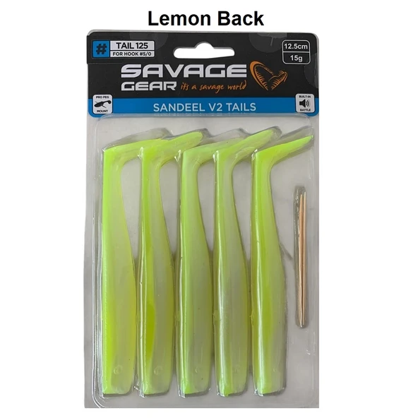Savage Gear Sandeel V2 Tail 12.5cm 15gr (5'li Paket) İğnesiz - 5