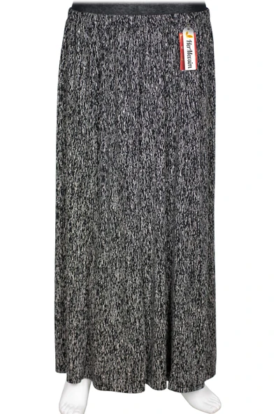 Hesna Kadın Ecem Battal Beden 8 Parça Lastikli Siyah Etek D44 ürün görseli 1