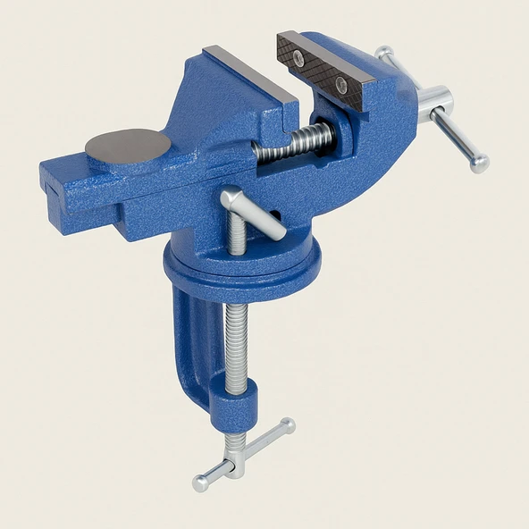 Masa Mengenesi 50 mm Mobilya Tezgah Dönerli Tabla Taban Metal Döküm İşkence Kıskaç Mini Ahşap Kanca - 5