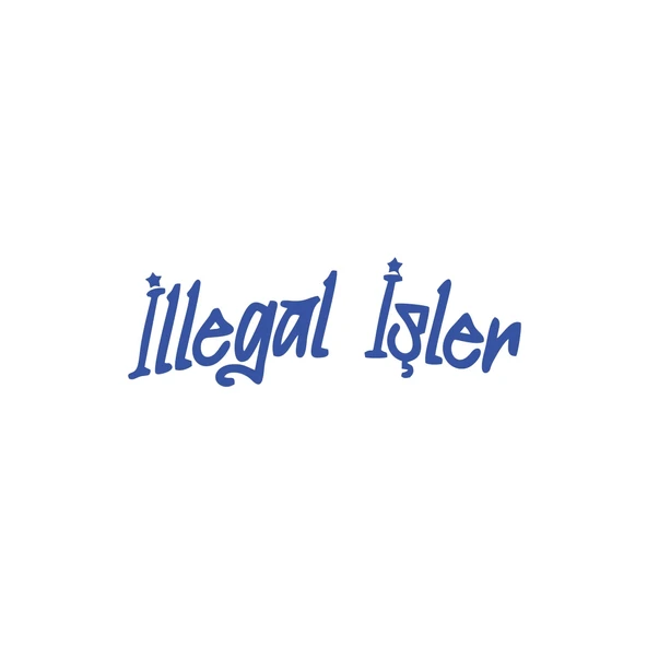 İllegal İşler Araba Sticker 17x17 Cm Mavi