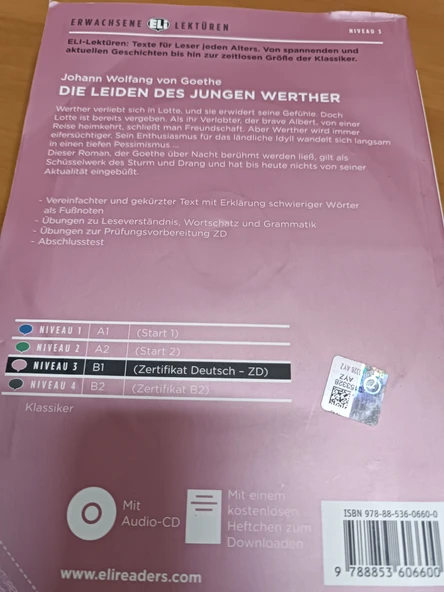 Die Leiden des jungen Werther Niveau 3 - ERWACHSENE ELI LECTÜREN B1 Goethe ELİ - 2