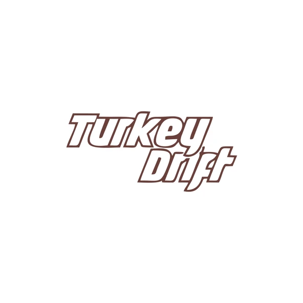 Turkey Drift Araba Sticker 17x17 Cm Kahverengi