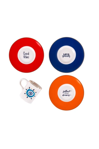 GÜRAL PORSELEN Camelia 12 Parça 6 Kişilik Kahve Takımı 6705 Nazar - 3