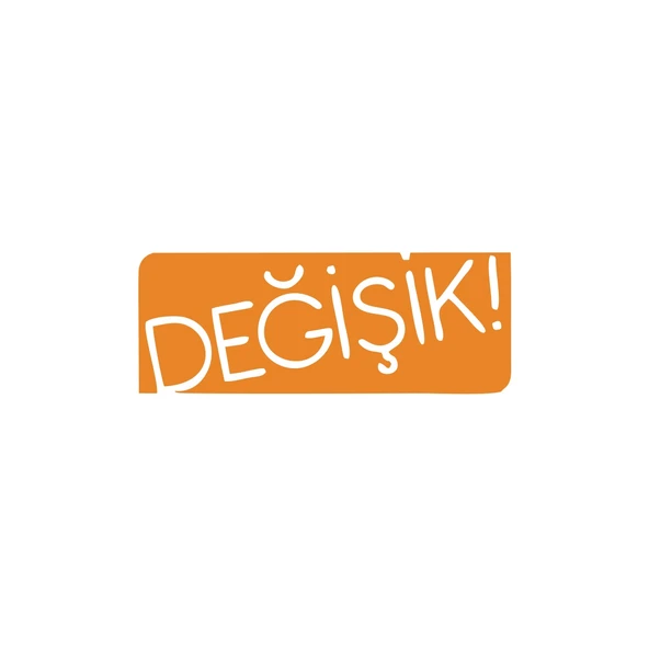 Değişik! Araba Sticker 17x17 Cm Turuncu